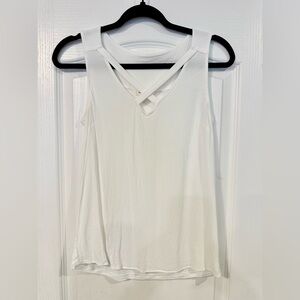 NAF NAF White Crisscross Tank Top